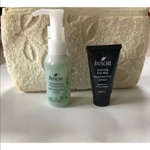 New BOSCIA Travel Set Charcoal Mask & Oil Cleanser